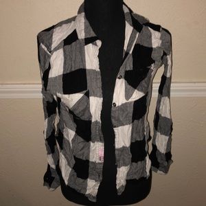 Black and White long Sleeve Top Size XS